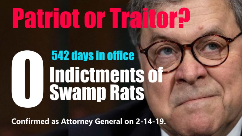 Bill Barr 542 days no indictments